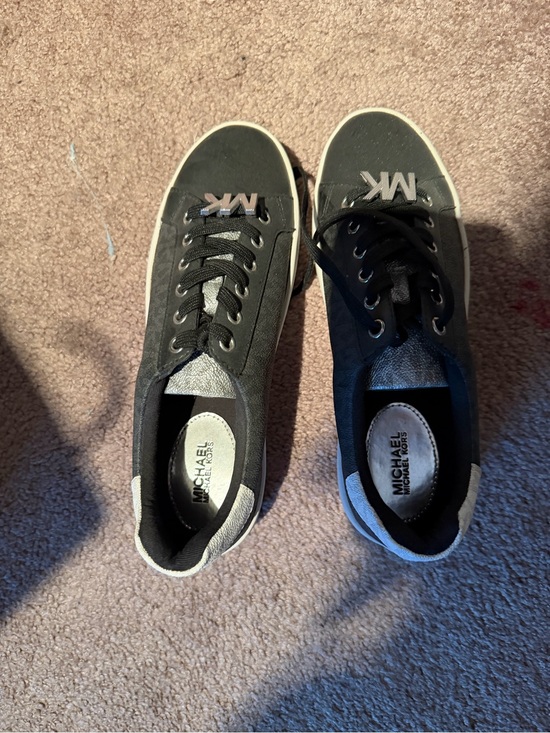 Michael Kors Shoes - Michael Kors Black Fabric Low-Top Sneakers